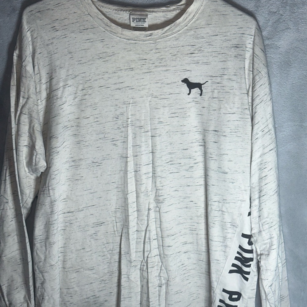 PINK Victoria's Secret Heathered Long Sleeve Top